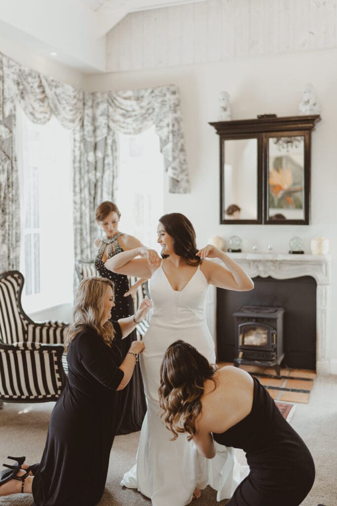 Bride getting ready.
