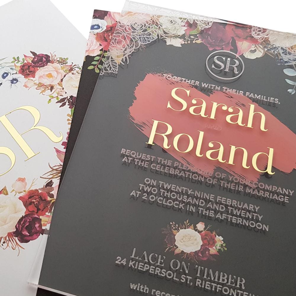Perspex invitation by Fuchsia Fine Stationery