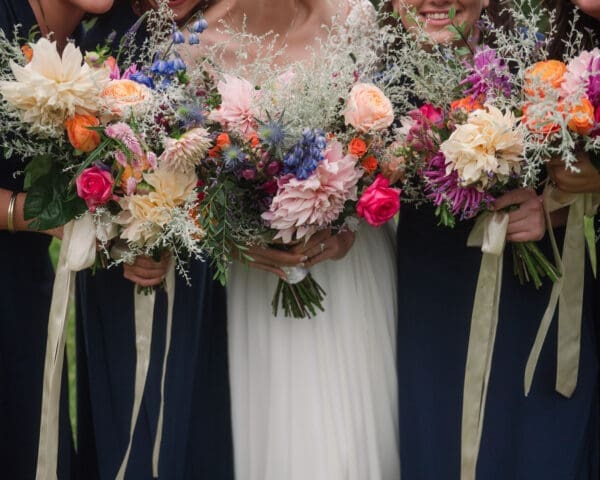 Vibrant bridal bouquets