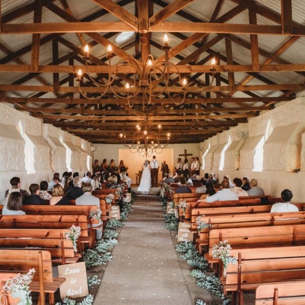 Rustic barn chapel