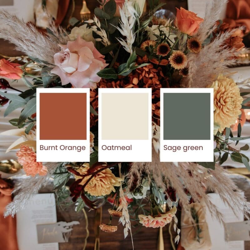 rust and burnt orange wedding tablescape
