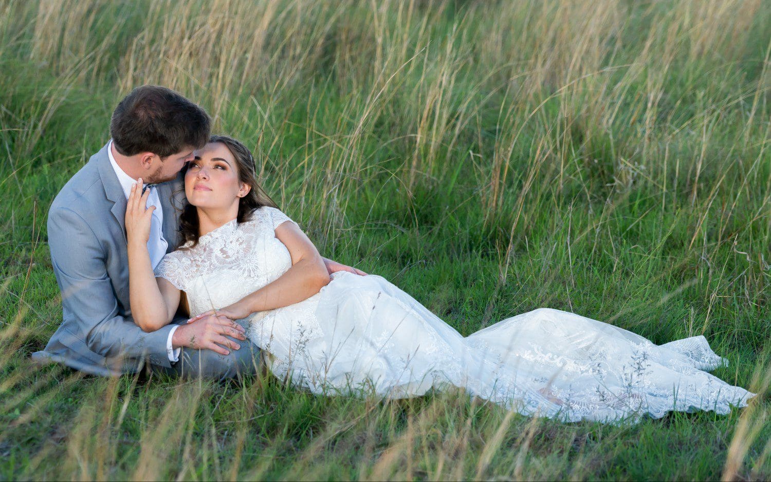 A loving look between newly weds
