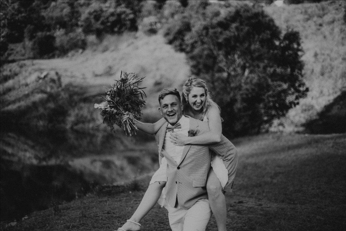 Fun piggyback shot