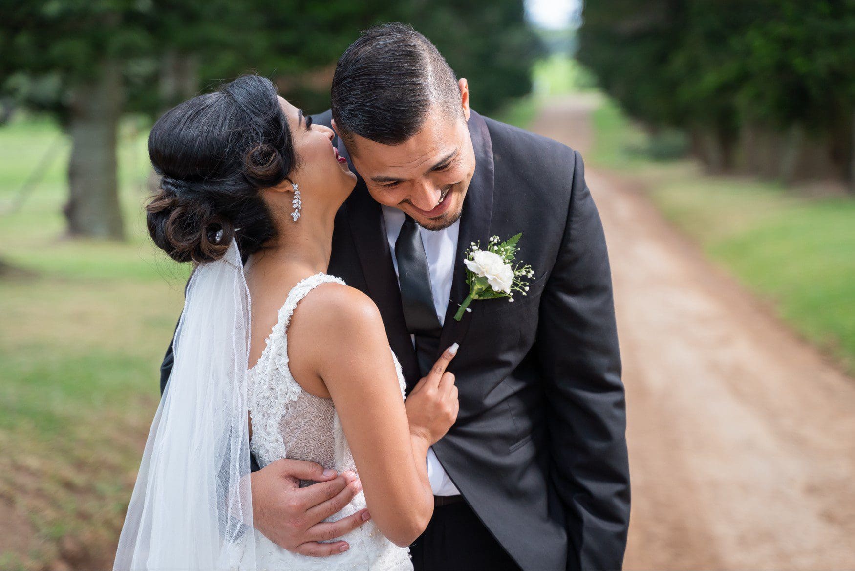 Bridal couple share secret