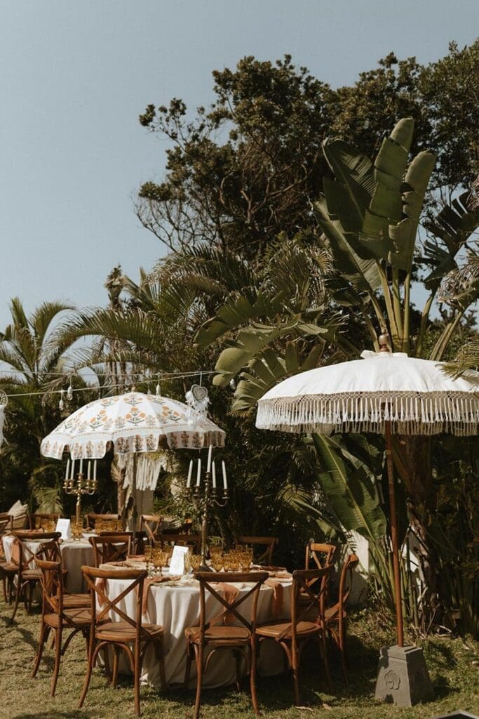 Boho beach furniture at Baron Beach House