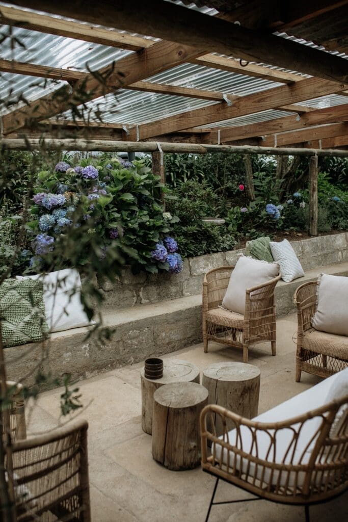 Seating area inside The Stables