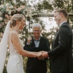 Bride and groom standing together during ceremony officiated by Jonathan Payne, The Wedding Celebrant