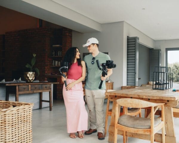 Michaela and Liam, owners of With Influence Videography