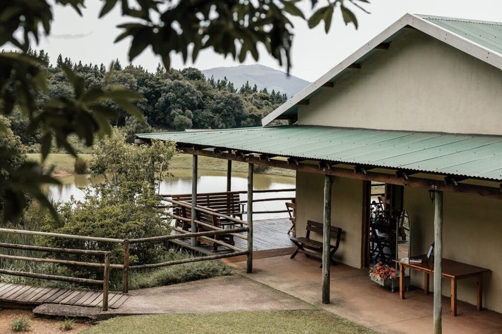 View of entrance to reception venue at Bushwillow Park