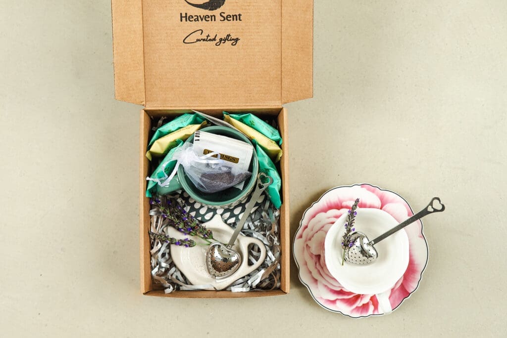 Heaven Sent Personalized Gift Box of Tea Set