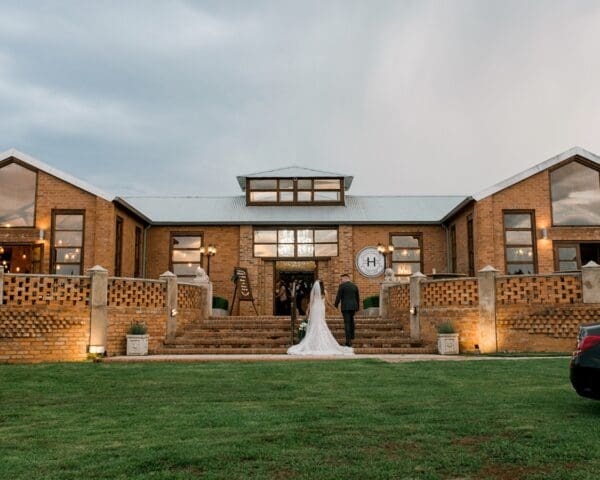 Front view of beautiful red brick Highgate Wine Estate