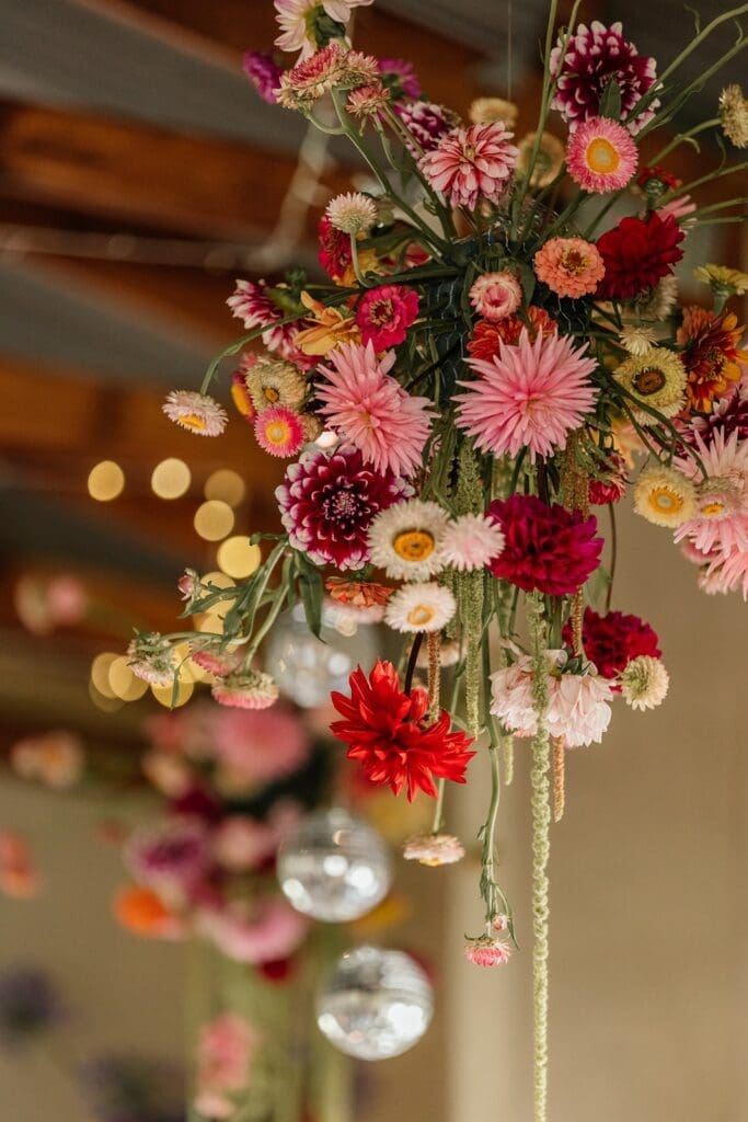 Hanging floral display at Bushwillow Park