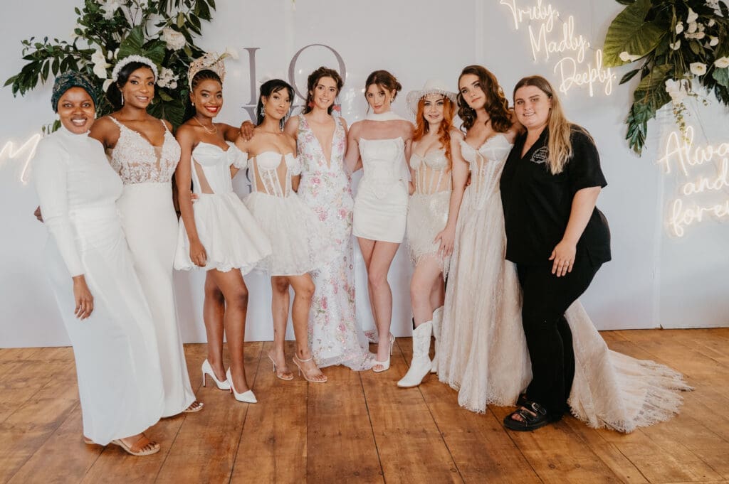 Models and designers from the 2025 Love on the Lawn wedding showcase